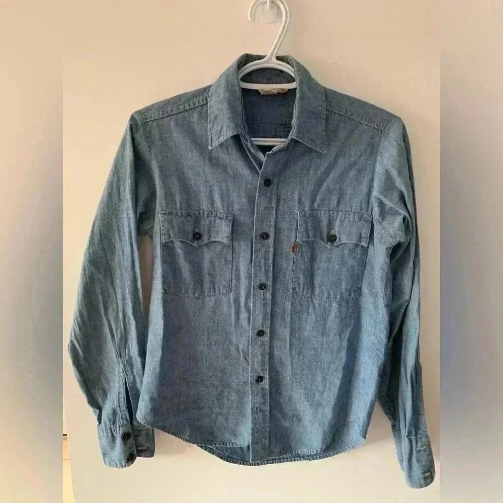 LEVIs VINTAGE ORANGE TAB Denim Shirt - Picture 2 of 8